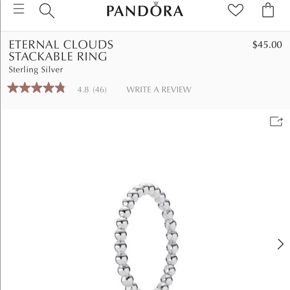 Eternal cloud stackable PANDORA ring - Picture 1 of 2